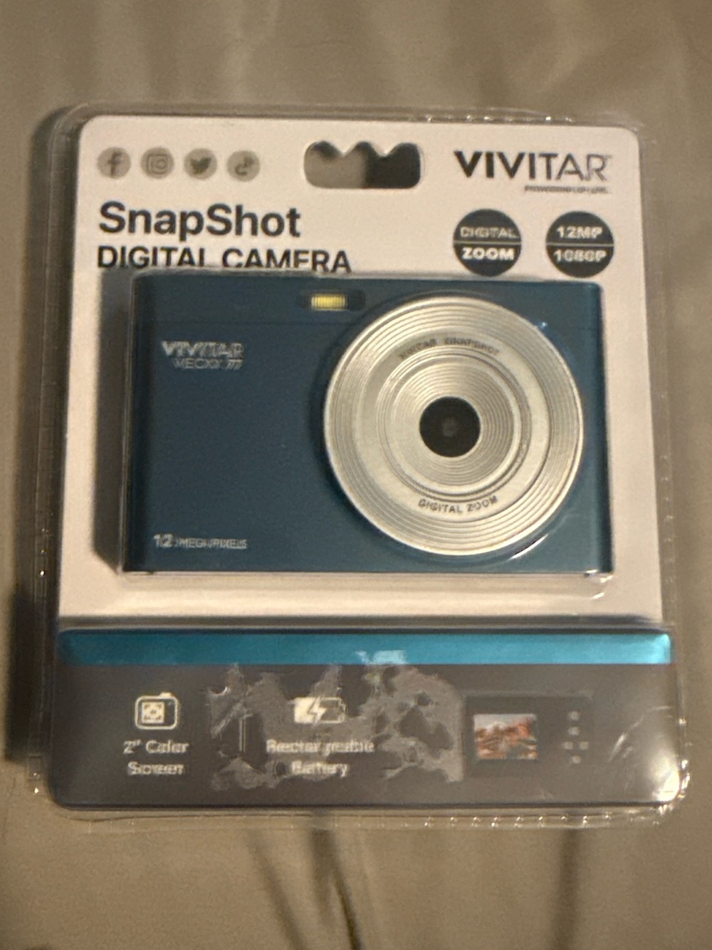 Blue Vivitar SnapShot Digital Camera